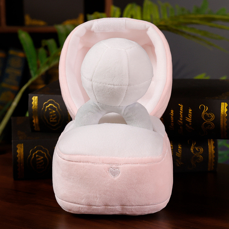 PELUCHE COFRE DIAMANTE + ANILLO SCARFI ENCHAPADO EN ORO 18K